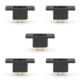 Amass XT90E-M plugs with holes for securing high current gold plated model aircraft connectors (5 pairs)