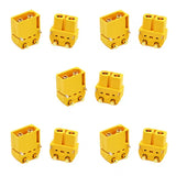 Amass XT60PW PCB Horizontal Plug-in High Current Aircraft Model Plug Connector (10 sets)