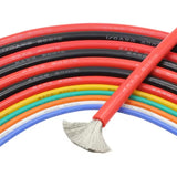 CNCA-C01-01:2014 High quality extra soft silicone Cable 24AWG red and black PV Solar Cable 600V high temperature resistant cable(10 pcs)