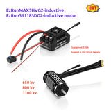 Hobbywing Ezrun MAX5 G2 Sensored Brushless ESC & Motor Combo w/56118SD (650kv/800kv/1100kV)