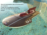 15.6" RC EP Fiberglass Mia Hydroplane Scale Racing Boat Hull ARR /w Metal parts