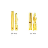 Factory Wholesale Amass 2.0/3.0/3.5/4.0/5.0/5.5/6.0/6.5/8.0mm 24K Real Gold Full Series Banana Head Gold Bullet Banana Connector (20 sets)