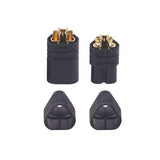 Amass MT Series MT60 Three-pin Plug Motor ESC Socket XT60 Upgraded Version 3 Hole Connector Black (10 sets)