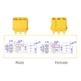 Amass Model Airplane MR30PB Male and Female Motor Electrically Adjusted Three Core PCB Vertical Welding Connector (10 sets)