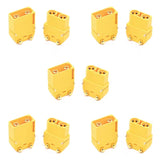 Amass XT90PW-M/F Male/Female Horizontal PCB Version High Current Aircraft Model Lithium Battery Connector (3 pairs)