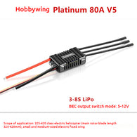 Hobbywing Platinum Pro 80A V5 Brushless ESC 3-8S for electric helicopters and fixed-wing aircraft