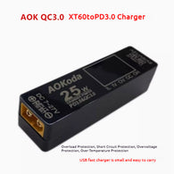 AOKoda LiPo to USB Power Converter QC3.0 Adapter Quick Charger