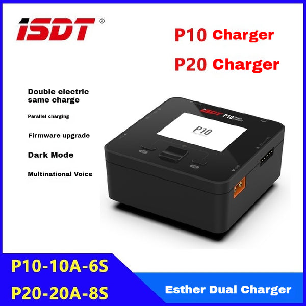 ISDT P10/P20 250WX2 10AX2 / 500WX2 20Ax2 Dual Channel Battery Balance Charger