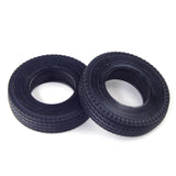 1/14 Tractor Trailer Truck Rubber Tires with Sponge Insert 22mm 2pcs TAMIYA Compatible