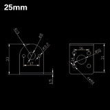 37/25mm iron bracket for 370/250 motor rack angle iron micro iron frame model car bracket DIY toy accessories