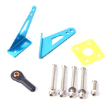 Aluminum Alloy Control Horn Set D3*L24*L25*H33mm with 4 Screws for RC Gasoline Airplanes