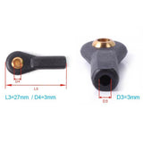 Aluminum Alloy Control Horn Set D3*L24*L25*H33mm with 4 Screws for RC Gasoline Airplanes