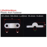 Plastic Arch Fastener for RC Airplane (L20xW4xH6mm)