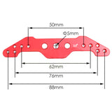 High Quality CNC Metal Servo Rudder Mount Set with Double Arm for Two Servos