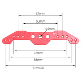 High Quality CNC Metal Servo Rudder Mount Set with Double Arm for Two Servos