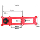 High Quality CNC Metal Servo Rudder Mount Set with Double Arm for Two Servos