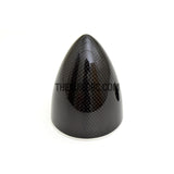 3.5" / 88.9mm Bullet Shape Carbon Fiber Spinner with Aluminium Backplate (Sharp)