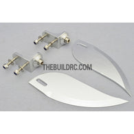 L25 x 68mm Aluminium RC Boat Water Stabilizer Trim Tab Fin