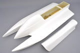 30.5" RC EP Fiberglass Epoxy F1 Racing Outrigger Boat Hull - White