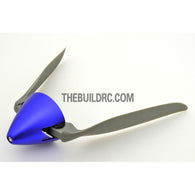 9 x 5" Folding Propeller with 30mm Aluminum Spinner ??3.17mm Hub - Blue