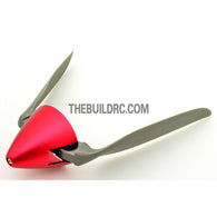 9 x 5" Folding Propeller with 30mm Aluminum Spinner ??3.17mm Hub - Red