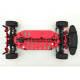 1/10 RC EP XR 4WD On-Road Belt Drive Racing Car Aluminum Chassis - Red