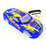 1/18 Nissan Skyline Analog Painted RC Car Body with Rear Spoiler (Blue/Gold)