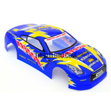 1/18 Nissan Skyline Analog Painted RC Car Body with Rear Spoiler (Blue/Gold)