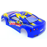 1/18 Nissan Skyline Analog Painted RC Car Body with Rear Spoiler (Blue/Gold)