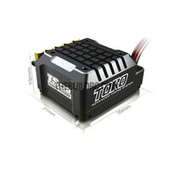 SkyRC TORO TS120A Upgrade Version Brushless Sensored Motor Programmable ESC with Aluminum Case For 1/10 RC Car Black