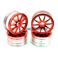 1/10 RC Car Metallic Plate 10 Talons HPI Wheel Set(Red)