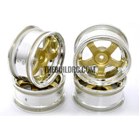 1/10 RC Car Metallic Plate HPI Sporty Wheel Set - Gold