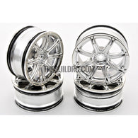 1/10 RC Car 8 Spoke 26mm Chrome Wheel (4pcs)