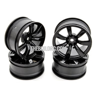 1/10 RC Car 7 Spoke 26mm Chrome Wheel (4pcs) - Black