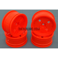 1/10 RC Car 4 Spoke Sporty Wheel 4pcs - Orange