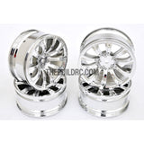 1/10 RC Car 26mm 5 Spoke Chrome Wheel 4pcs - Silver