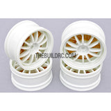 1/10 RC Car 26mm 12 Removeable Spoke 2mm Offset DRIFT Sporty Wheel 4pcs - White