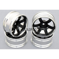 1/10 RC Car 6 Spoke 6mm Offset  26mm Alloy CNC Sports Wheel Rim (4pcs)