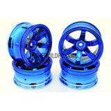 1/10 RC Car 26mm 6 Spoke 3mm Offset DRIFT Metallic Wheel Rim 4pcs - Blue