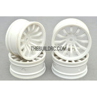 1/10 RC Car 26mm 12 Spoke 6mm Offset DRIFT Sport Wheel Rim 4pcs - White