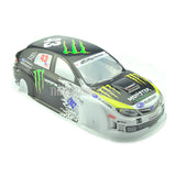 1/10 Ford Focus 2011 Monster Energy Gymkhana legend Ken Block Version Hatchback PVC Analog Painted RC Car Body