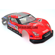 1/18 LOTUS Nissan Analog Painted RC Car Body With Rear Spoiler (Red)