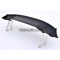 1/10 RC Racing Car 188x34mm Carbon Fiber Pattern GT Wing Rear Spoiler (Shiny)