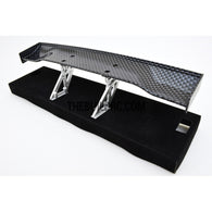 1/10 RC Racing Car 186x31mm Carbon Fiber Pattern GT Wing Rear Spoiler with Stand Style A