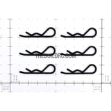 Body Clip for 1/8 RC Buggy Truggy Car (6pcs) - Black