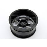 1/10 RC Car High Quality One-Piece Cast 5 Spoke Triangle Style 3mm Offset DRIFT Alloy Wheel Sports (4pcs) - Black