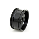 1/10 RC Car High Quality One-Piece Cast 5 Spoke Triangle Style 3mm Offset DRIFT Alloy Wheel Sports (4pcs) - Black