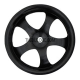 1/10 RC Car High Quality One-Piece Cast 5 Spoke Triangle Style 3mm Offset DRIFT Alloy Wheel Sports (4pcs) - Black