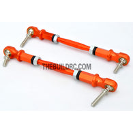 KM HPI Baja 5B 5T SS-Alloy Steering Turnbuckle Set - Orange