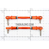 KM HPI Baja 5B 5T SS-Alloy Steering Turnbuckle Set - Orange